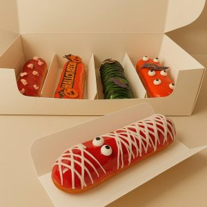 Набор эклеров на Хэллоуин с кремом маскарпоне 5 шт.