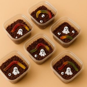 Набор пирожных в стаканчиках на Хэллоуин 6 шт.