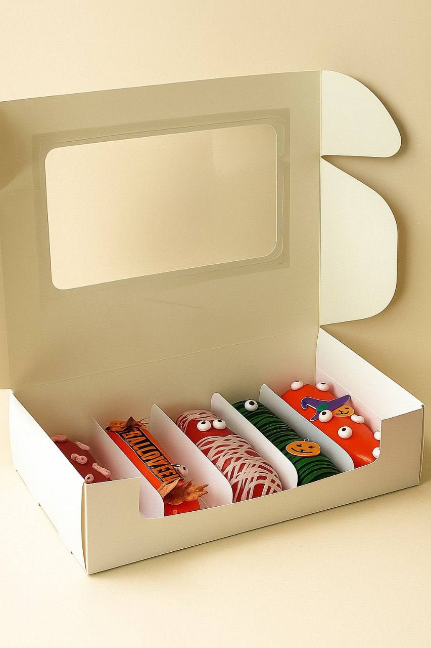 Набор эклеров на Хэллоуин с кремом маскарпоне 5 шт. — изображение 2