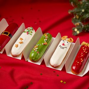 Набор эклеров на Новый год с кремом маскарпоне 5 шт.