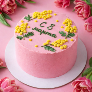 Бенто торт на 8 марта, красный бархат